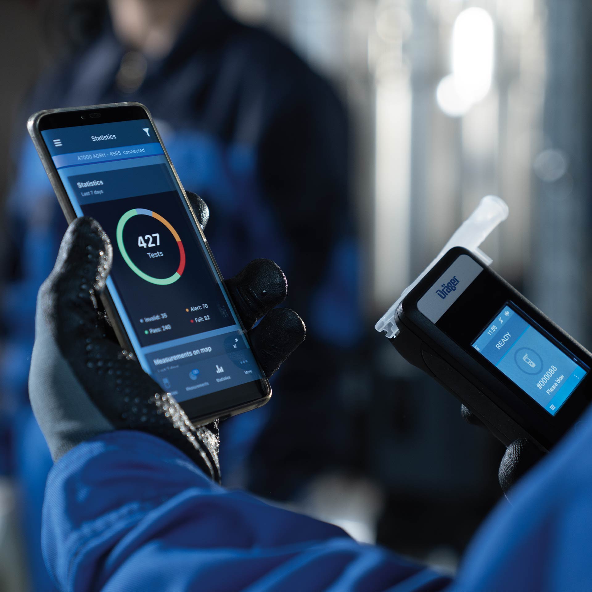 Dräger-Alkoholmessgerät-Alcotest 7000-App