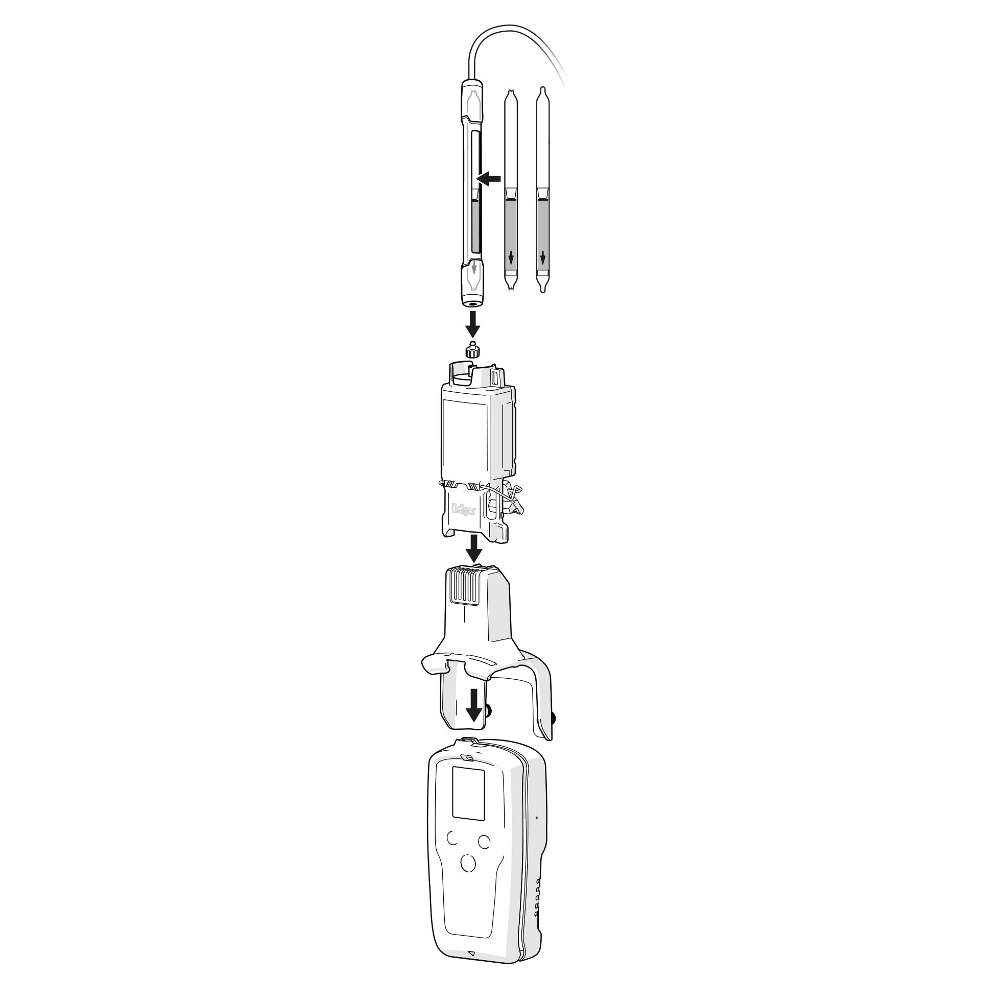 Draeger_X-act_7000_Zeichnung_Vorroehrchenhalter_mit_Pumpe